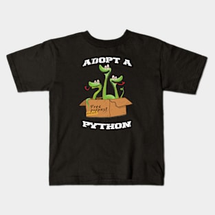 adopt a python funny gift Kids T-Shirt